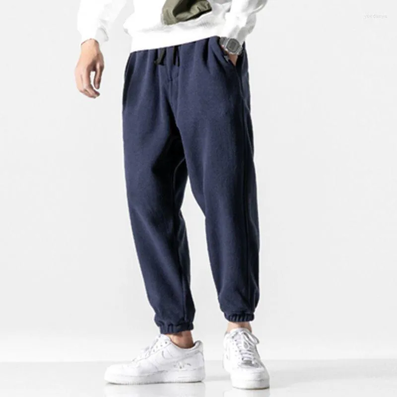 Men's Pants Spring Autumn Fleece Korean Versatile Haren Loose Joggings Work Clothes Drop Croch Harem Jogger Sweatpant Man Trousers