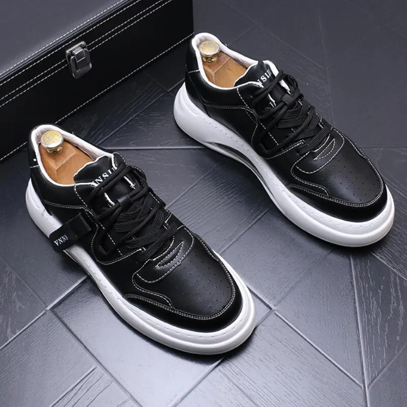 202S4 av koreanska mäns vårversion 2024 Casual Boots Fashion Small White Shoes Zapatos Zapatillas Hombre A11 79 649 965 933