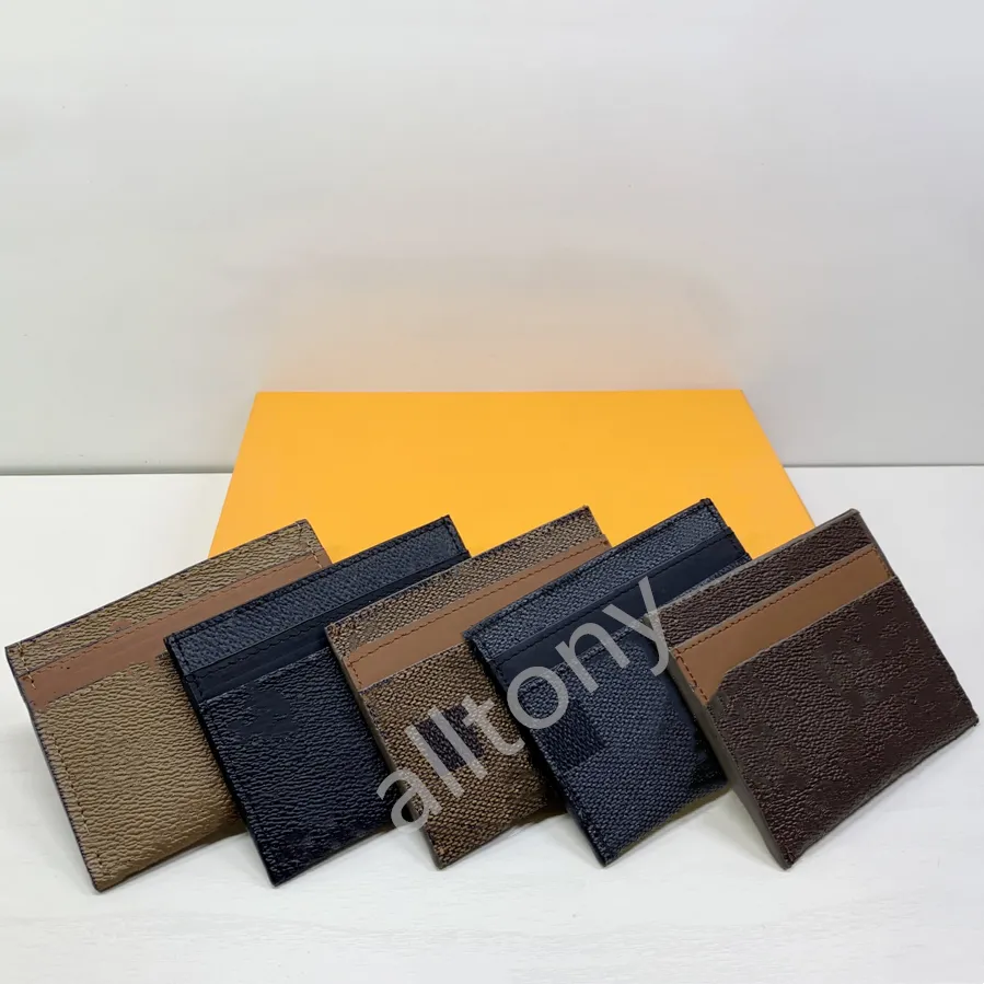 Classic Men Card Holder Women Mini Small Wallet High Quality Credit Card Holder Slim Bank Cardholder With Box