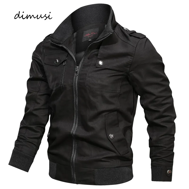 Hommes Vestes DIMUSI Automne Hommes Bomber Vestes Casual Homme Armée Militaire Vestes Hommes Coton Slim Outwear Coupe-Vent Baseball Manteaux Vêtements 230224