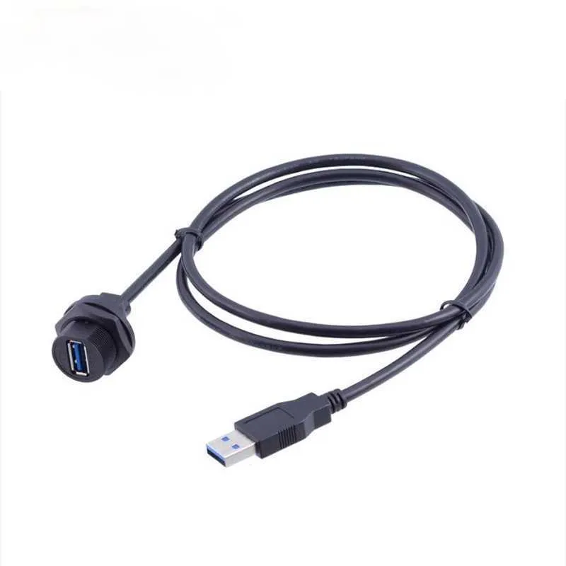 Waterproof USB 3 0 Connector Meter Wire Socket Panel Mount Adapter of Communication Equipment and Industry