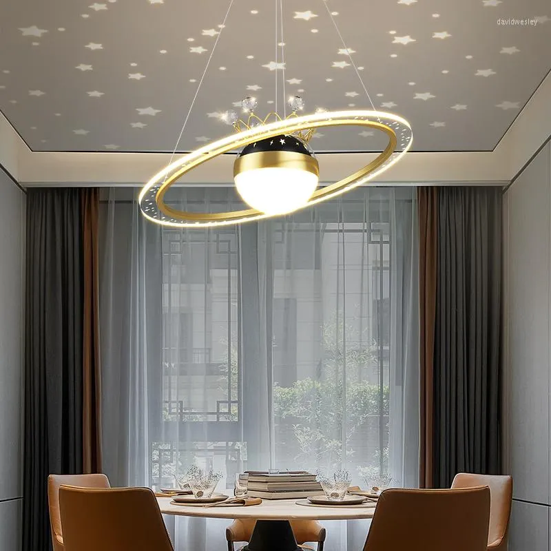 Hängslampor moderna lampor för matsal sovrum restaurangdekor el gyllene ledande lampa fixtur dislokation kul lampskärm