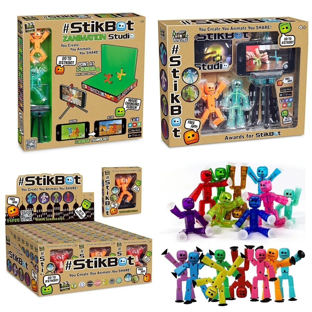 Action Toy Figures Stikbot Sucker Robot Stickman Animal Pography Puppet  Multistyle Can Choose Boy Gift Toy 230224 From Jin08, $5.57