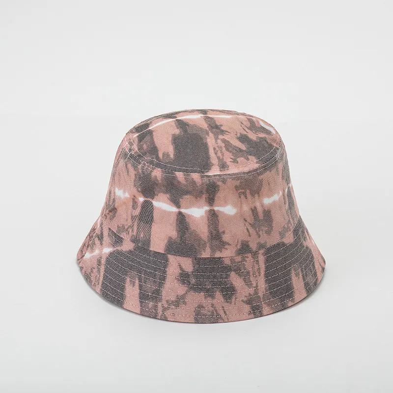 Chapeau de bassin Cap Lulus Tie-Dye Bucket Hats avec logo Spring Automne Cotton Pisherman CAP FEMME FEMME CAPS SUM