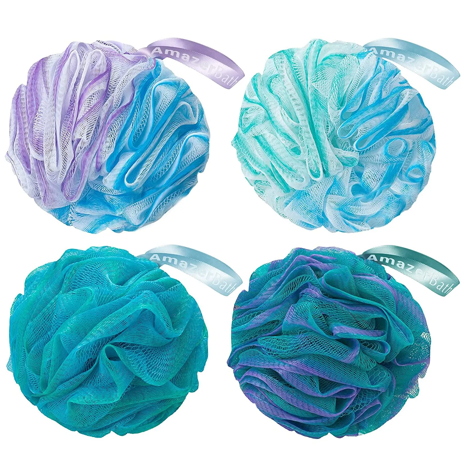 4 pz/set Mesh Bath Ball 75g Bagno Corpo Lavaggio Esfoliante Bagno Spugna Scrubber Corpo