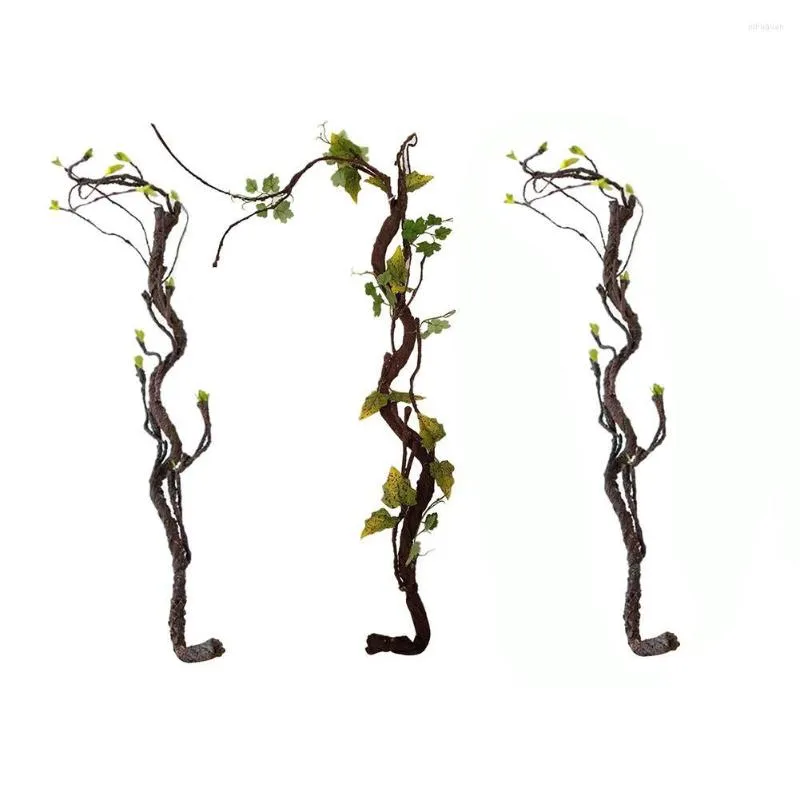 Decoratieve bloemen Mooie kunstmatige boom Lang zachte plastic droge bruiloft tak Plant Home Decoratie Simulatie Spiral Vine