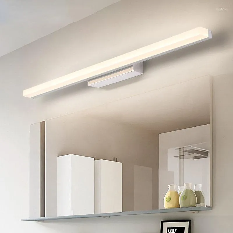 Lâmpadas de parede espelho de LED mais longo AC100-240V Moderno cosmético acrílico lâmpada iluminação de banheiro à prova d'água 40cm 50cm