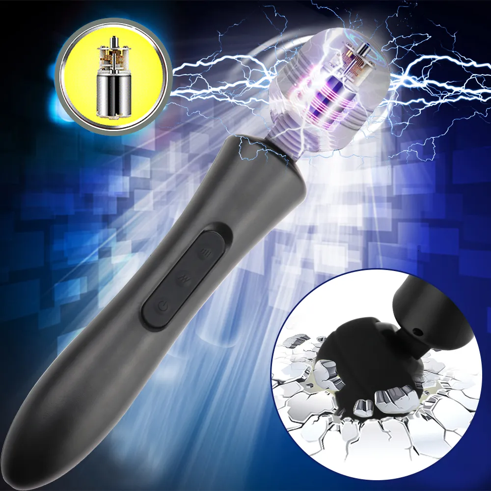 Powerful Magic Wand Vibrator 10 Modes Silicone Clitoris Stimulator_voghion.com
