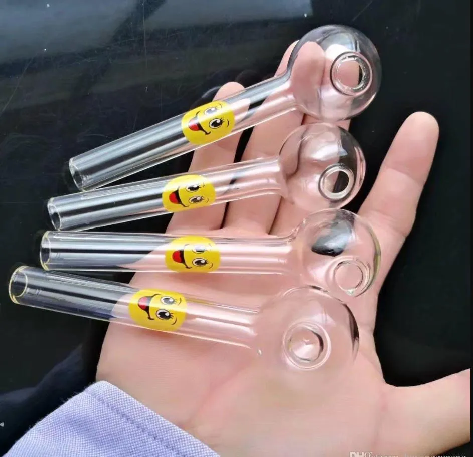 Narguilés Nouveau sourire cuisinière droite Gros verre bongs verre narguilé accessoires de pipe à fumée