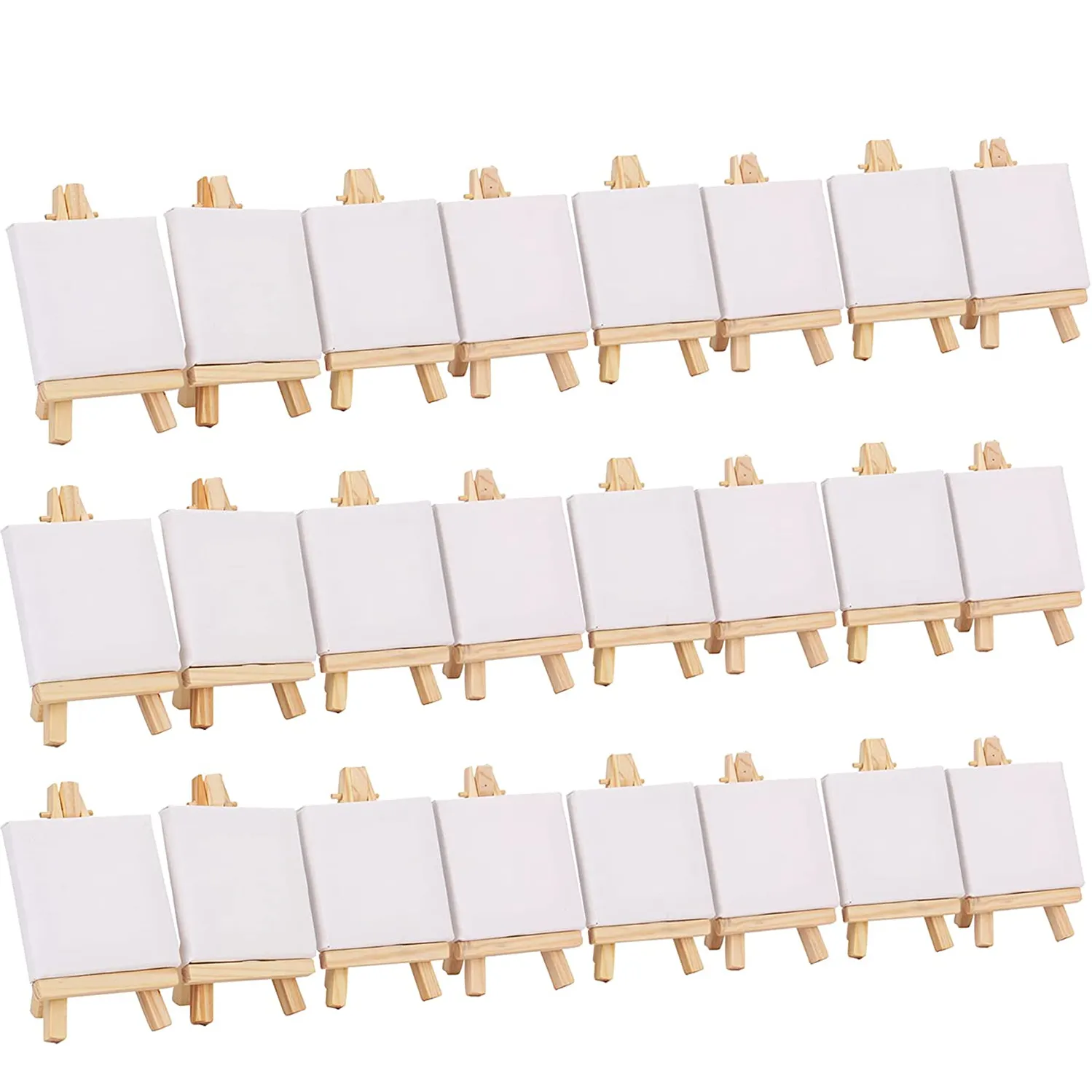 25 Caballetes Mini De Madera De 5 Pulgadas - Para Exhibir Tarjetas, Fotos, Lienzos Pequeños Y Manualidades