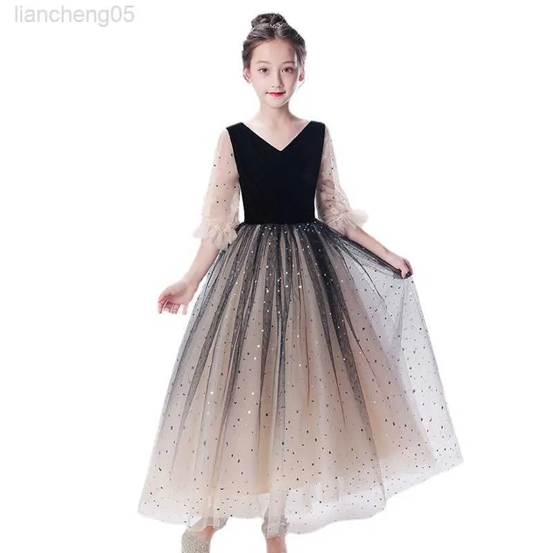 Girl's Dresses Evening Dresses For Teenage Girls Full Length Christmas Dress Girl Tulle Princess 3y-14y Christening Dress For Baby Girl Vintage W0224