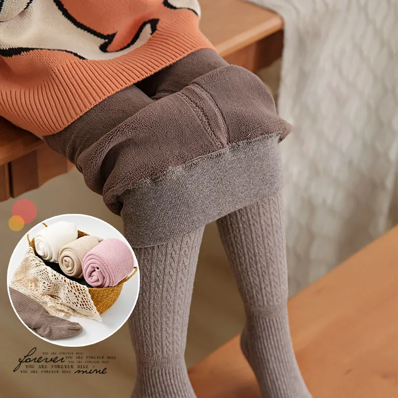 Leggings Panty's Warm Winter Dikke fluweel panty's voor meisjes zacht katoen gebreide elastische kinderen panty draai babymeisjes leggings 2-15 jaar 230223