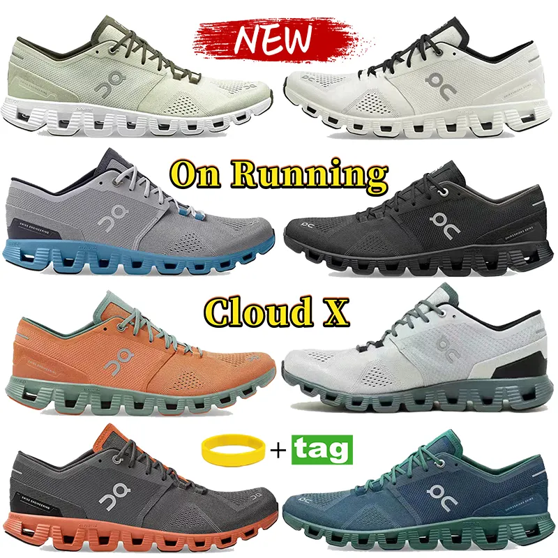 Top On Casual Cloud X Shoes Men Women Black White Ash Alloy Grey Orange