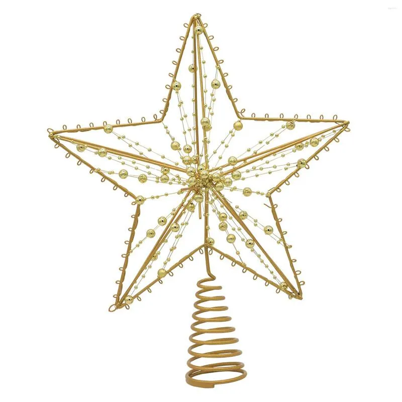 Decorações de Natal Tree Tree Topper STAR STAR REUSIÁVEL GLITREDED Treetop ornamentos para decoração de natal de fazenda