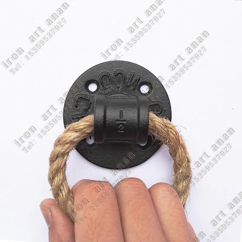 Handles & Pulls Vintage American Drop Ring Drawer Knobs Rope Black Bronze Closet Handle Cabinet Furniture Hardware