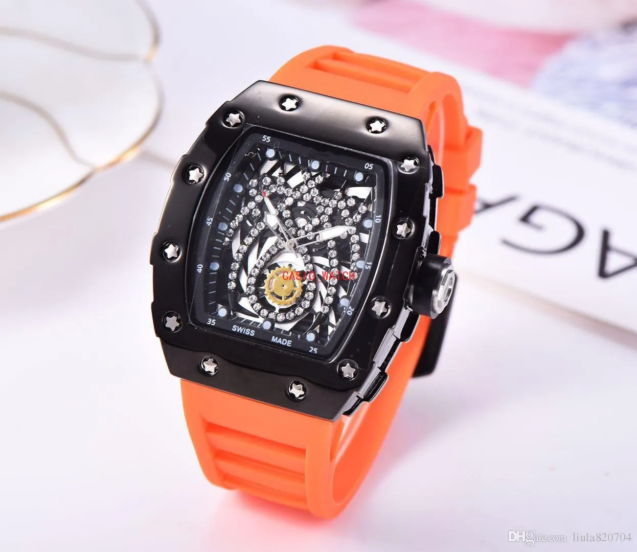 2023 skull sports watch set auger retro series leisure fashion quartz men and women watches16