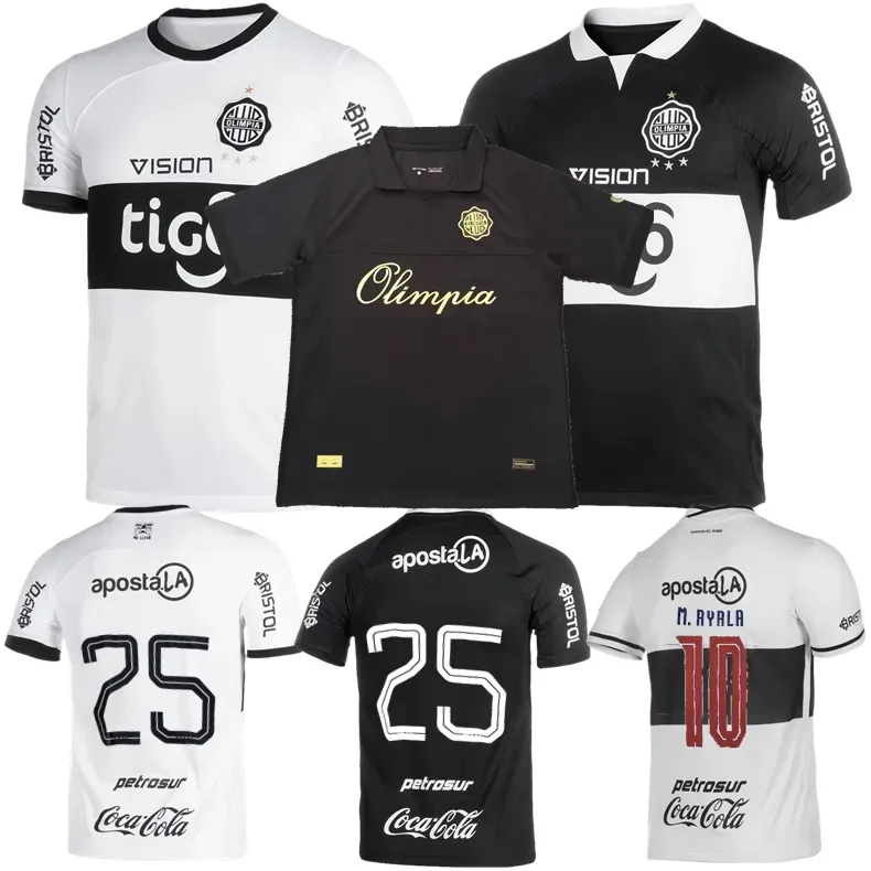 2023 2024 Club Olimpia camisas de futebol 23 24 Liga Paraguaia Diego Duarte PERALTA D. GONZALEZ N. CAMACHO camisa de futebol