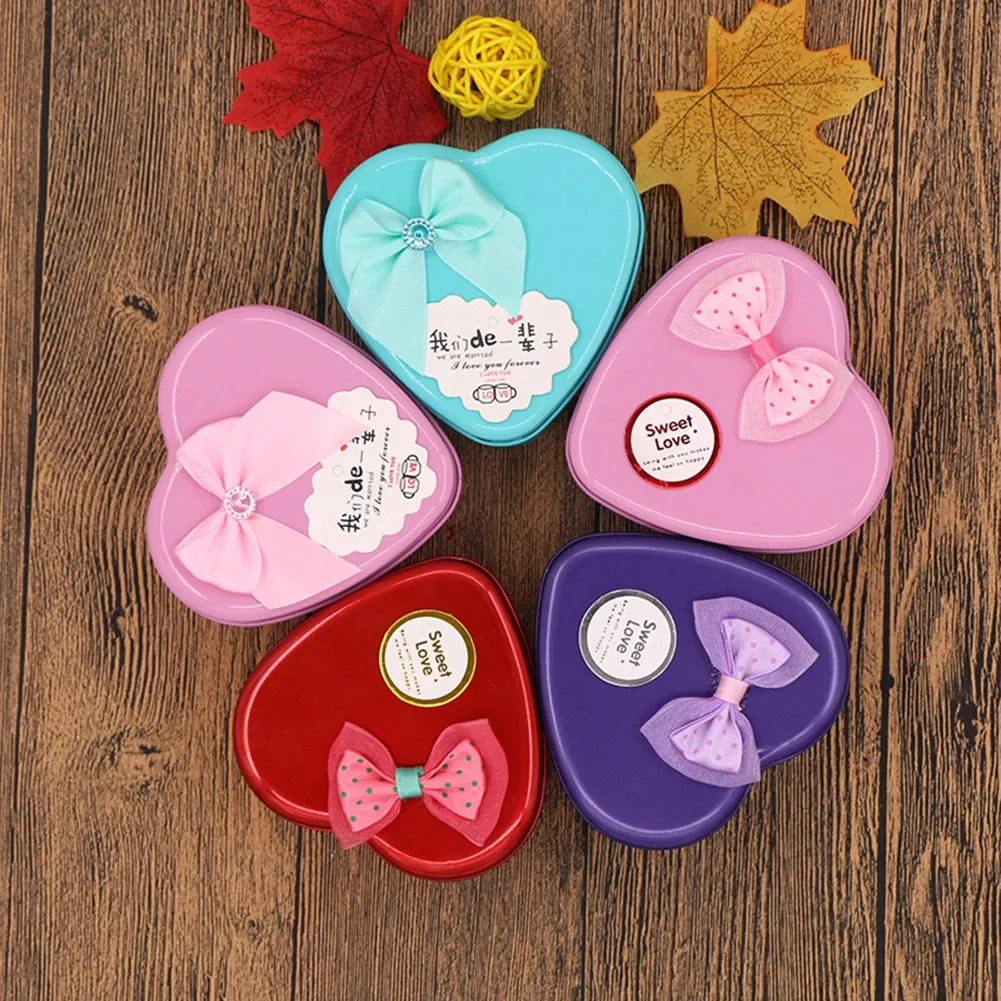 Of Artificial Soap Roses Flower Valentine Gift Box Party Decoration Rose Heart Shaped Iron Box