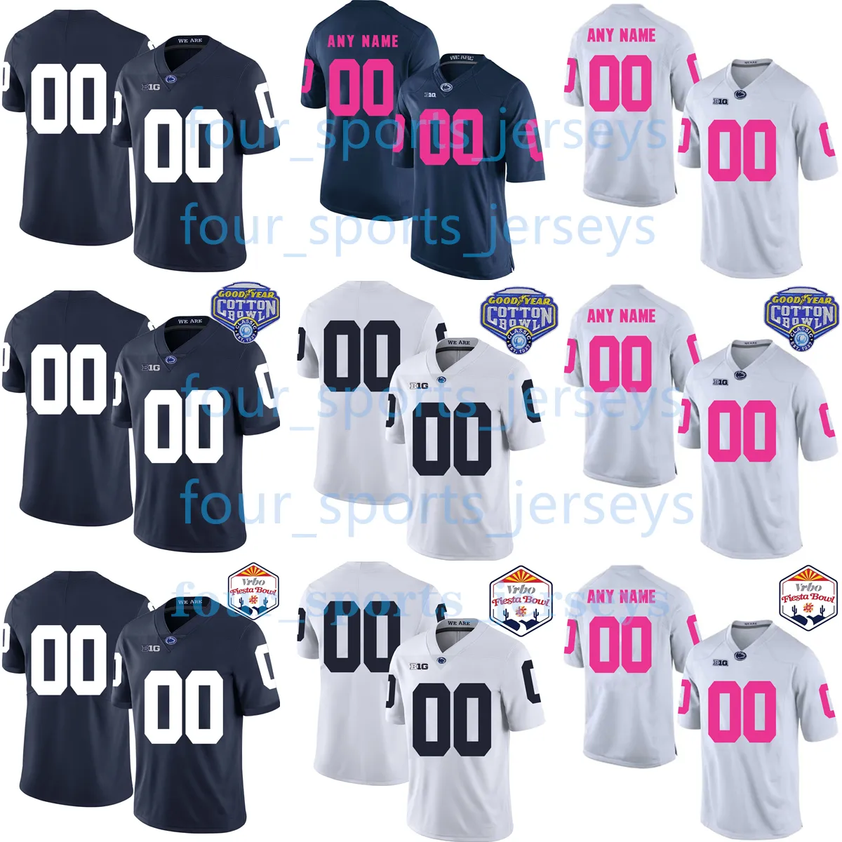 Maillots de football personnalisés NCAA College Penn State Nittany Tinsley Wallace III Washington Williams Cross Dinkins Kline Johnson Pearce Strange Warren Christ