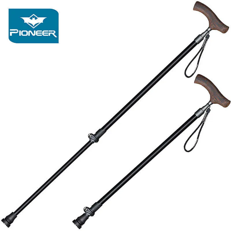 Trekking Poles Collapsible 2 Section Telescopic Trekking Poles 7075 Aluminium Alloy Walking Sticks Toming Treking Cane L￤tt f￶r ￤ldre J230224