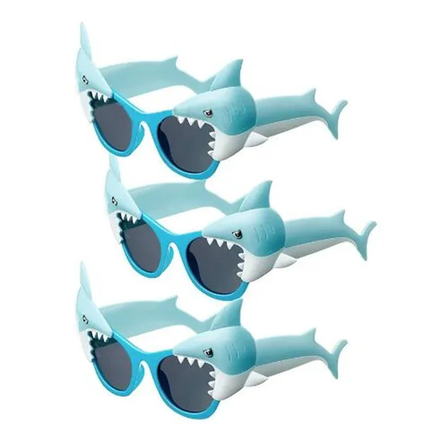 Shark Party Glasses For Kids Fun Ocean Theme Eyewear For Birthday - Main Image