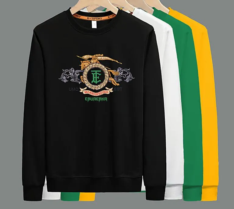 Nya m￤n kausal o nack tr￶ja h￶st pullover paljetter broderi bokst￤ver designer jumper hoodies tr￶jor smala passform man l￥nga ￤rmar ljus f￤rg pluz storlek 4xl