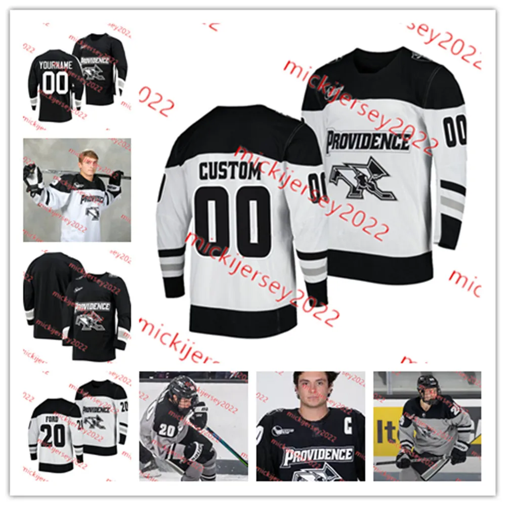 Providence Friars Hockey Jersey Custom Stitched Herr Youth Parker Ford Max Crozier John Driscoll Luke Johnson Austen May Guillaume Richard Providence Jerseys