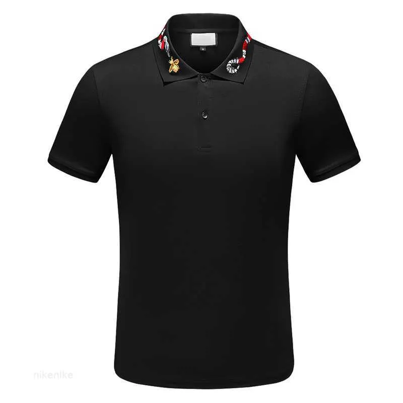 202 Designer Stripe Polo Shirt t-shirts Snake Polos Bee Floral Mens High Street Fashion Horse Polo Luxury T-shirt