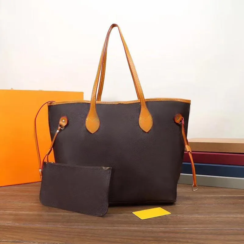 Kvinnor axel shoppingväska/plånbok designer handväska totes läder kors kropp 2 pce set damer messenger väskor