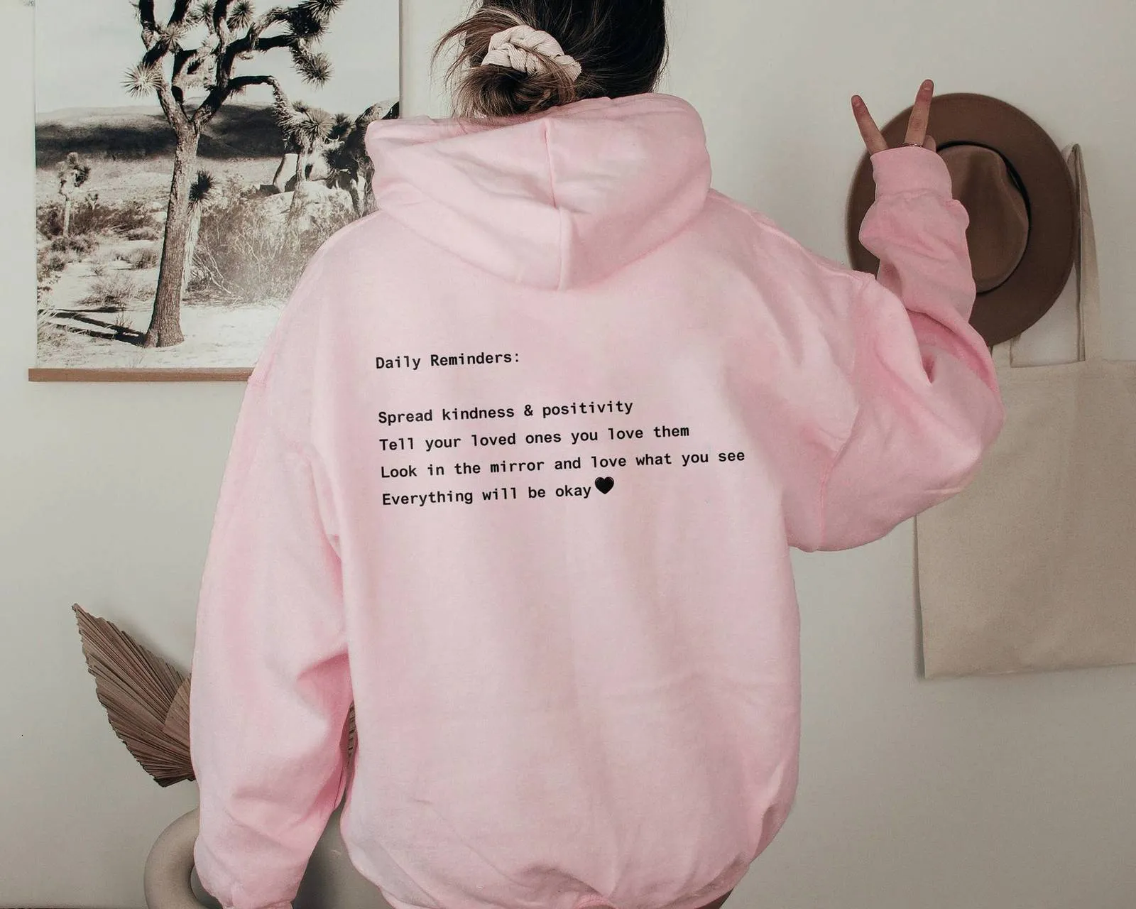 Womens Hoodies Sweatshirts Spread Kindness Positivity Hoodie trendy Aesthetic slogan quote pullovers youngs hipster autumn spring cotton heart art tops 230224