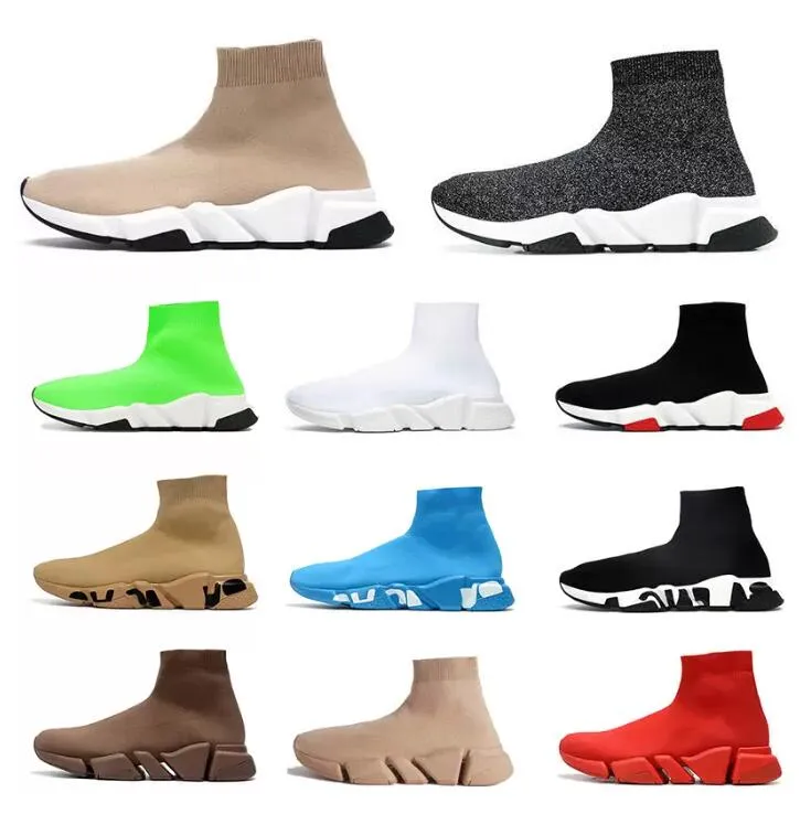 Sockenschuhe Designer Herren Freizeitschuhe Damen Speed Trainer Socken Boot Speeds Schuh Läufer Runner Sneakers Strick Damen 1.0 Walking Triple Schwarz Weiß Rot Spitze Sport 36-45