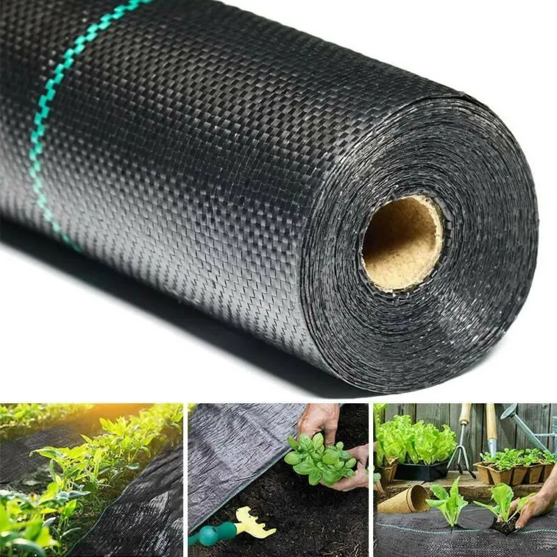 정원 용품 기타 농업 장벽 조경 직물지면 커버 매트 매트 플라스틱 식물 성장 관리 천 검정 PP 1-2m 너비