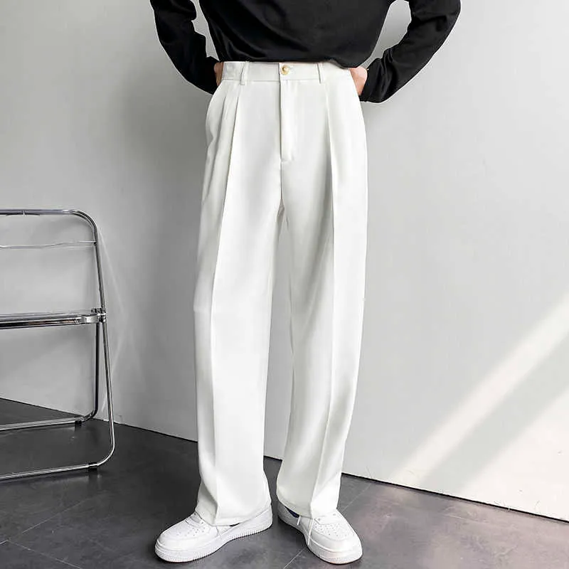 Męskie spodnie Męskie spodnie Solid Kolor Szerokie nogi Męskie Spit Spit Casual New Streetwear Męs