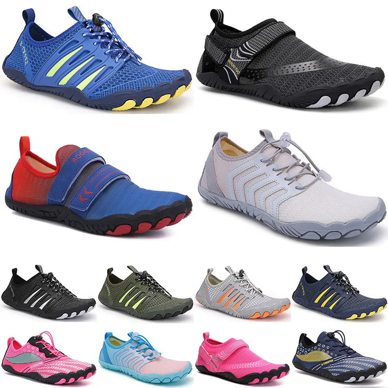 hommes femmes sports nageux de natation chaussures d'eau noir blanc gris bleu rose rose extérieur chaussures de plage 007