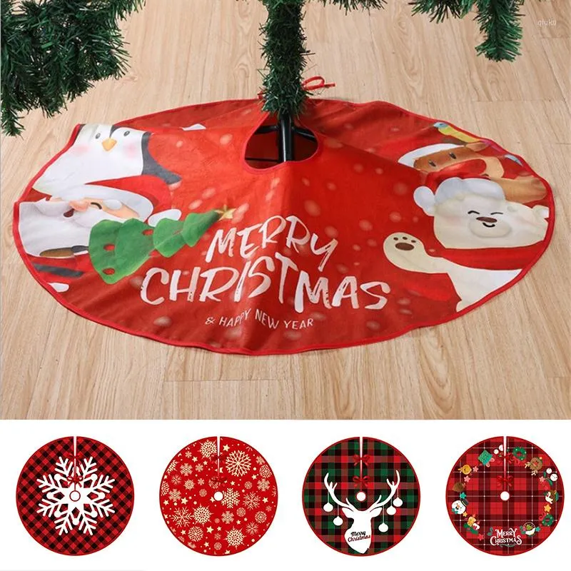 Christmas Decorations Tree Skirts Snata Elk Ornaments Cute Santa Deer Patterns For Living Room Bedroom Garden Bar El Decor