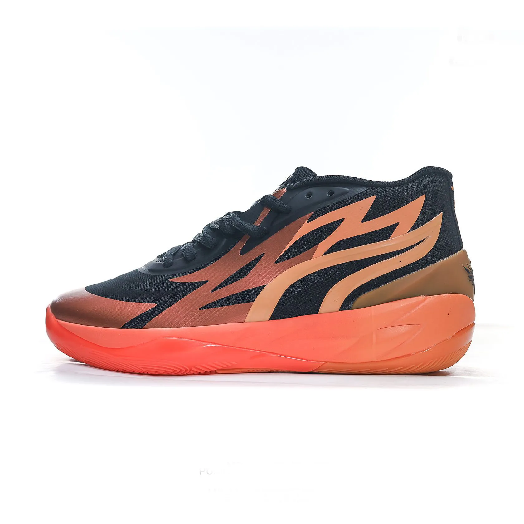 orange black basketball shoes