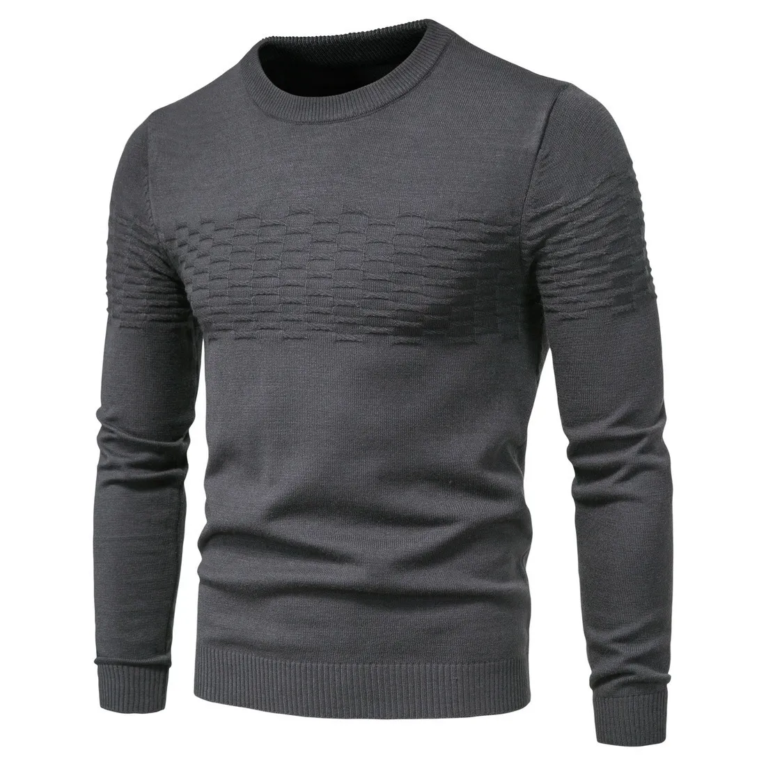 Men's T-Shirts Men Winer Casual Solid Thick wool Cotton Sweater Pullovers Men High Elasticity Fashion Slim Fit O-Neck Sweater Men 230225