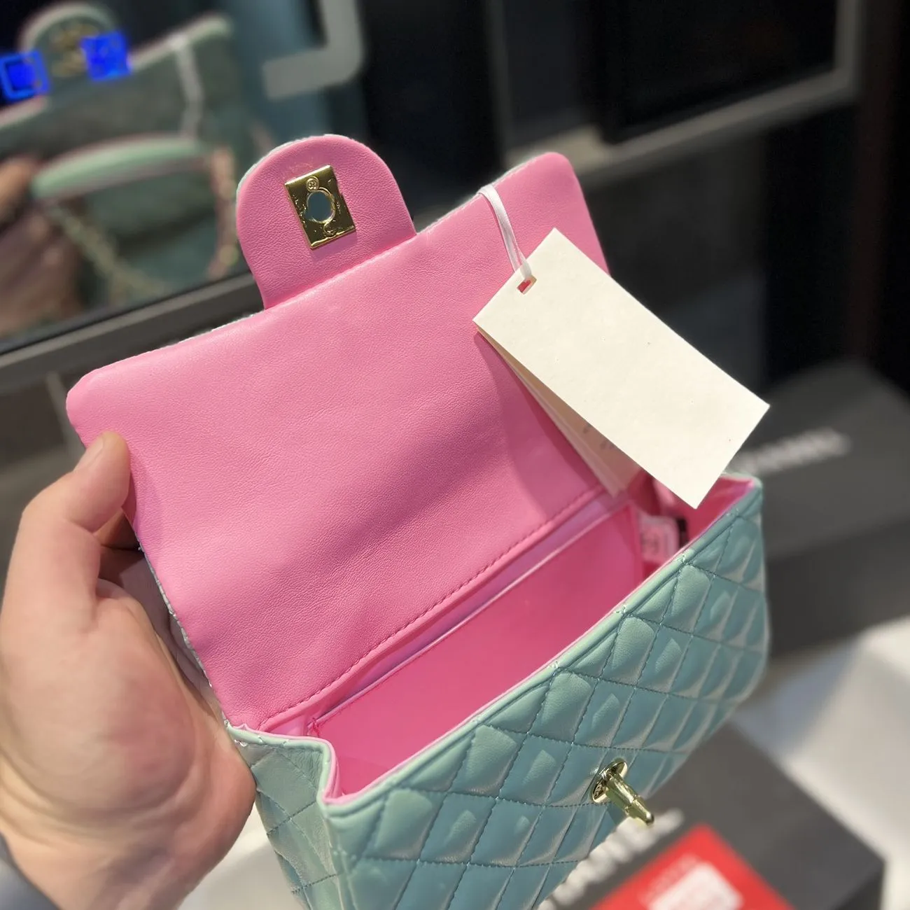 2024 CC Flap Organ Soft Lambskin Mini Crossbody Bag in Pink