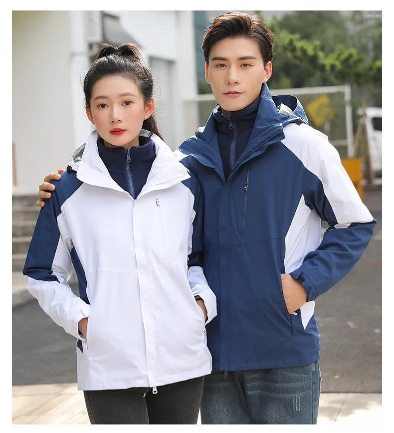 Hunting Jackets Outdoor Wholesale Rushsuit Three In One Two Piece Detachable Windproof And Waterproof Mountaineering Suit For Men Women