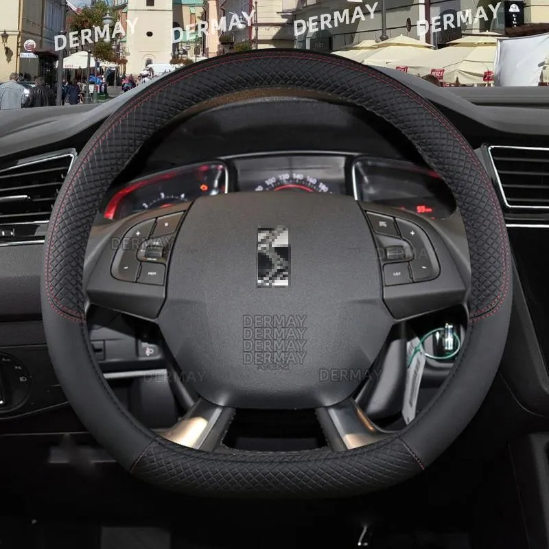 Steering Wheel Covers For DS4 DS5 DS 5LS DS6 DS7 DS9 Car Cover PU Leather Non-slip Auto AccessoriesSteering CoversSteering