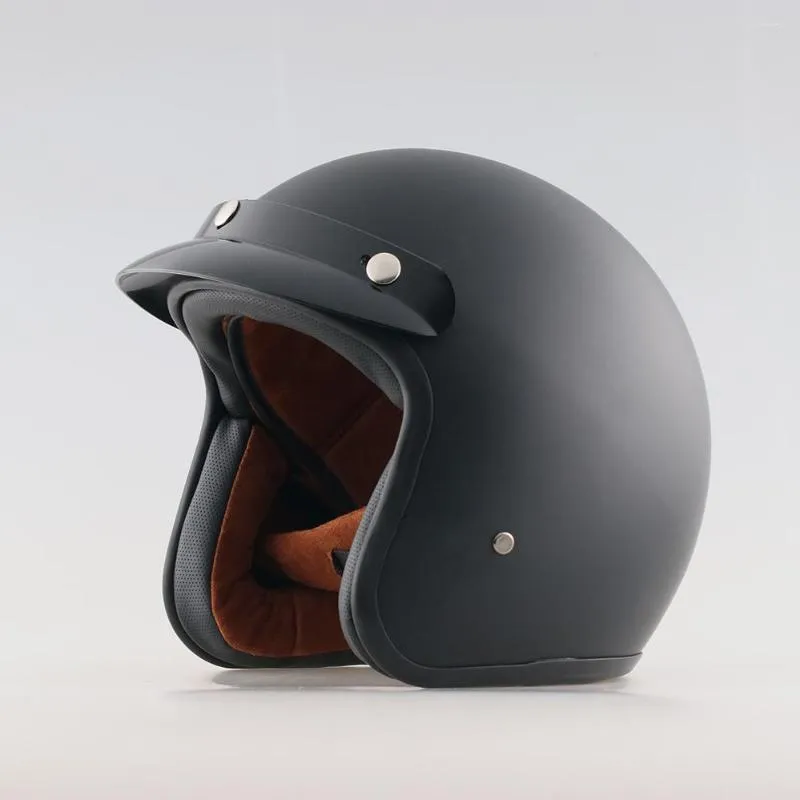 Motorcycle Helmets Low Profile BLD Helmet Professional Open Face 3/4 Motorbike Cafe Racer Elcetric Scooter Casque Moto DOT Approved