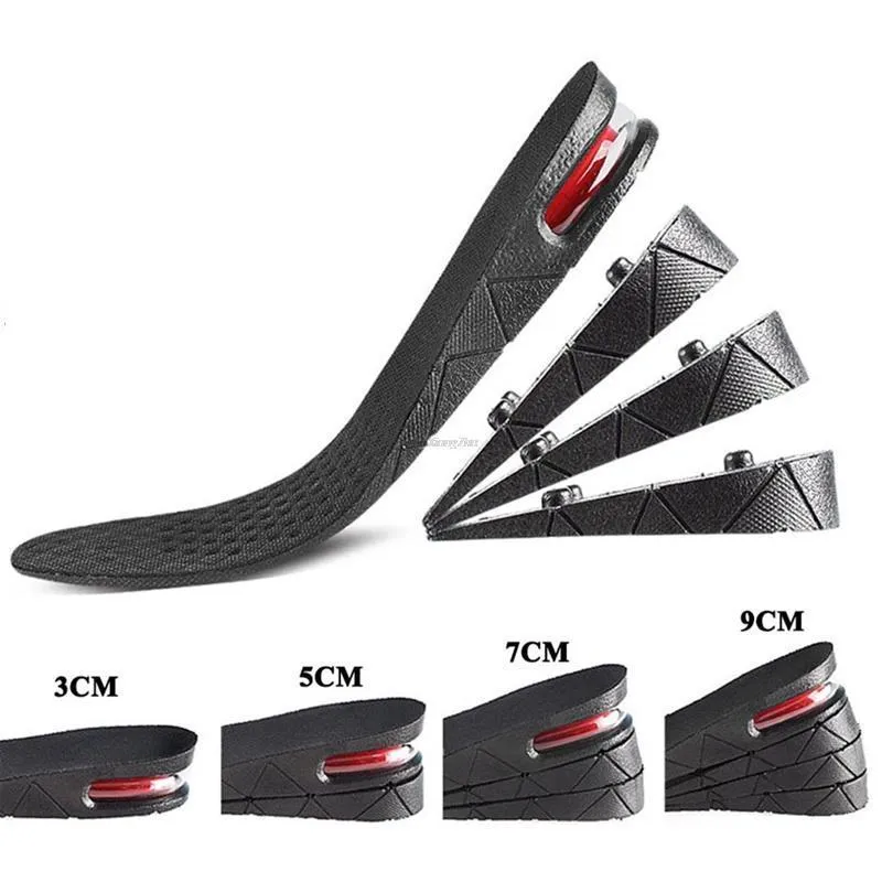 Shoe Parts Accessories Height Increase Insole Air Cushion Elevator Shoe Insole Lifts Kits Inserts for Men Women Taller Insoles 3-9cm Variable Height 230225