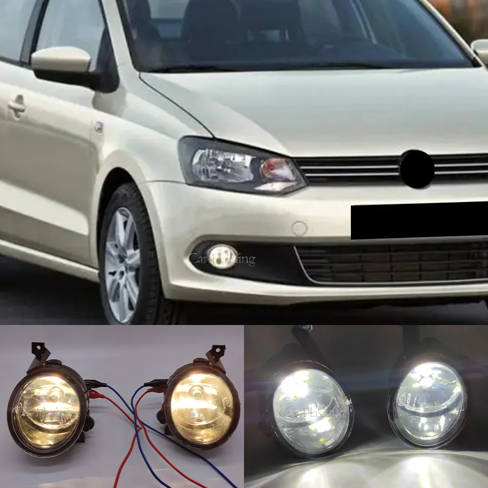 VW Polo Vento Sedan Saloon 2012 2012 2014 2015 2016フォグライトフォグランプグリルハーネスアセンブリのLEDライト