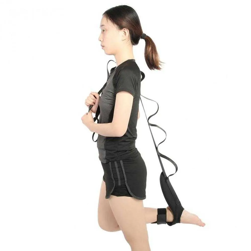 Yoga Stripes Fitness Gamba Caviglia Supporto Allenamento Stretching Cintura Ictus Emiplegia Riabilitazione Cintura Correzione Yoga Cintura 148 * 114 cm J230225