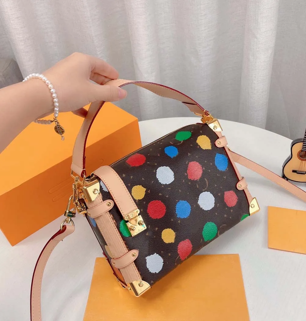 L Dhgate Tote Bag Cruise Spring SS Side Trunk PM borse Nicolas Ghesquiere Petite Malle borsa a mano Monograms S-lock quadrato Donna tracolla Borsa a tracolla M21460 M21741