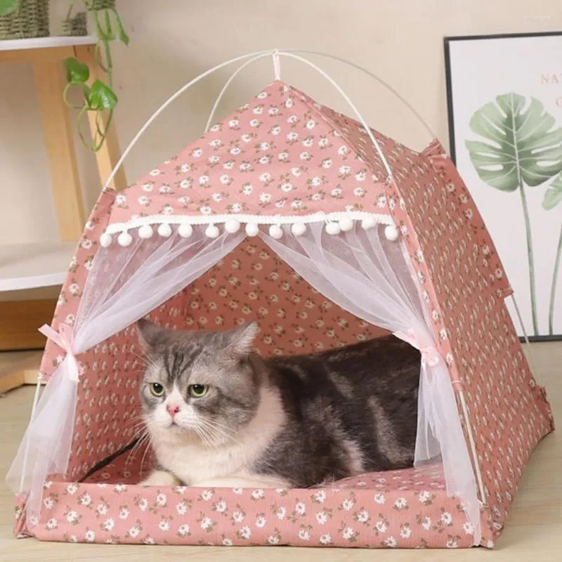 DHgate Cat Nest Summer Bed Breathable Pet Tent with Screen Door for Indoor Outdoor Pet Supplies