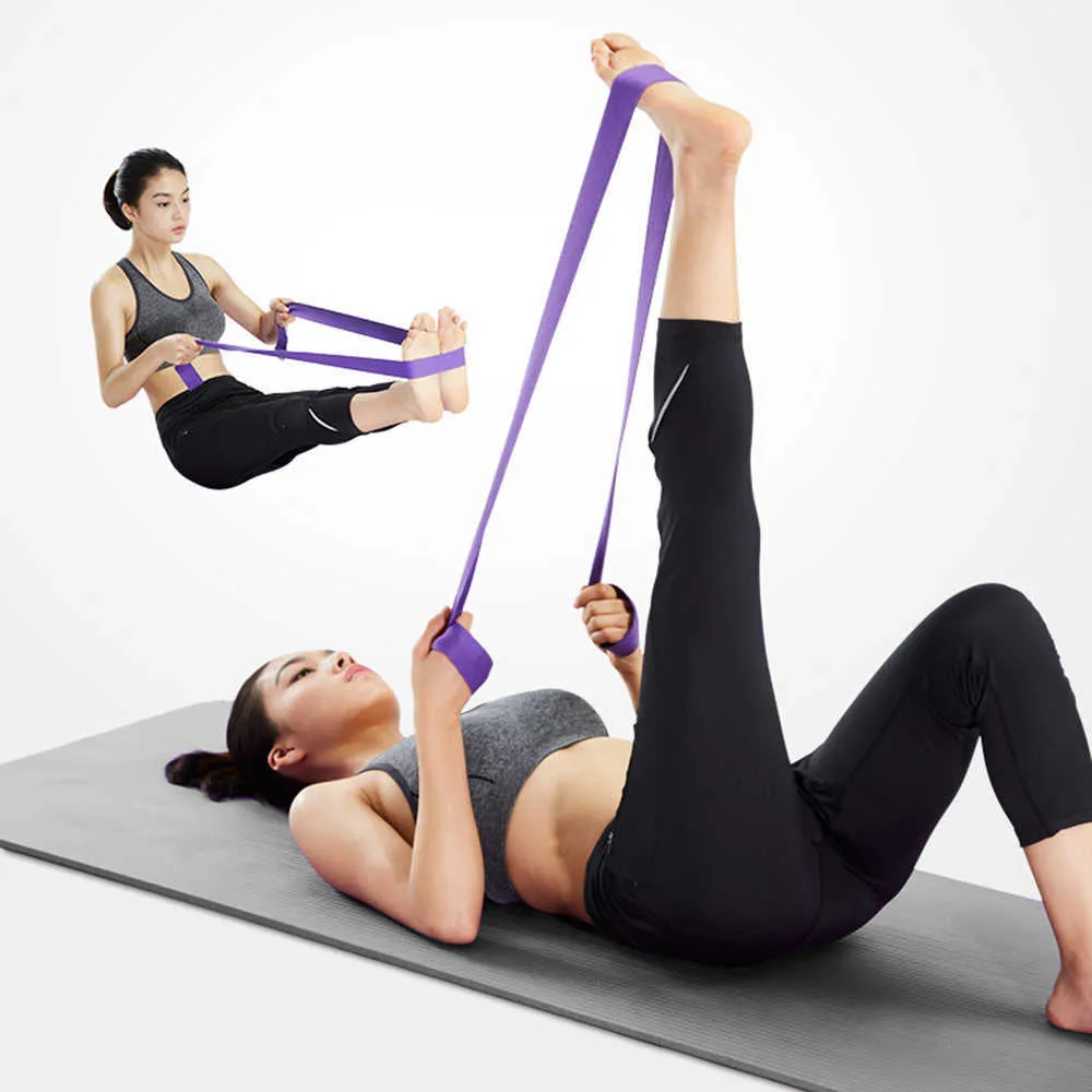 Yoga Stripes 18 x 38 cm Yogagurt Strapazierfähige Baumwoll-Übungsgurte Verstellbare DRing-Schnalle gibt Flexibilität für Yoga Stretching Pilates J230225