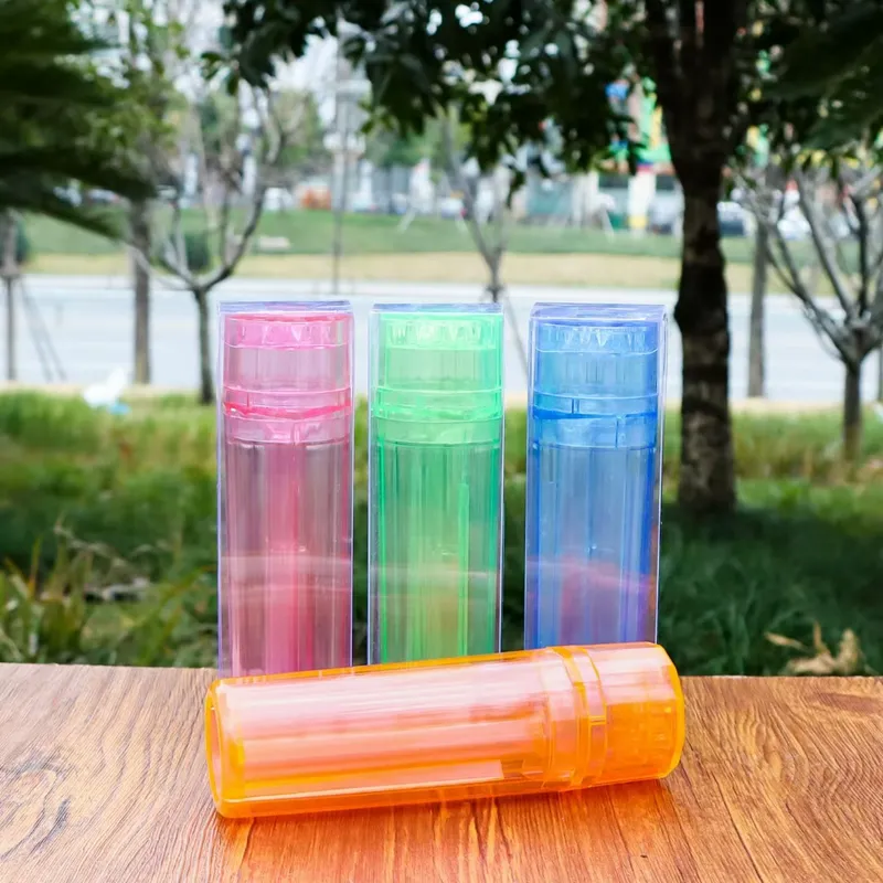 Plastic Container Case Storage Double Pipe Tapered Rolling Set Tobacco Grinder 2 In1 One Piece Filling Horn Tube Pre Roll Cone Roller Cigarette Smoking Maker