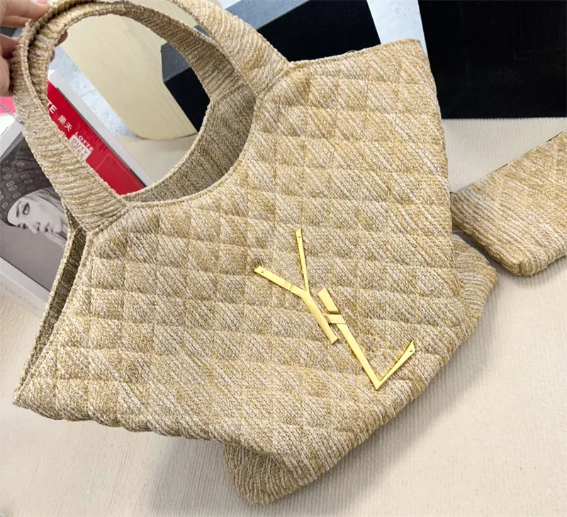 Fashion Straw Totes Bag Designer Womens Handbags Summer Travel Beach Bags Luxury Brand Shopping Bag Lady Shoulder Bags Large Handbag