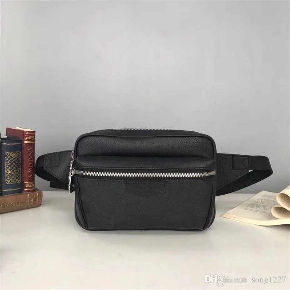 Den nya populära stilväskan i midjor i toppklass Läderproduktion Famrain Designer Design High-End Fashion Men's Bag266Q